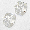 4Pcs Leaf Iron Cuff Bangles BJEW-SP0001-15P-7