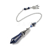 Natural Lapis Lazuli Cone Dowsing Pendulum Big Pointed Pendants AJEW-Z041-01H-AS-3