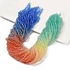 Transparent Painted Glass Beads Strands X1-DGLA-A034-T1mm-A02-1