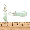 Electroplated Platinum Palted Copper Wire Wrapped Natural Quartz Crystal Pendants G-L133-07J-3