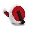 Sequins Christmas Hat Polyester Alligator Hair Clips for Women Girl AJEW-M012-03B-3