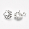Non-Tarnish 304 Stainless Steel Stud Earring Findings X-STAS-S079-48B-1