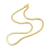 Brass Flat Snake Chain Necklaces NJEW-A042-02G-01-4
