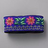 Ethnic Style Polyester Embroidery Flower Ribbon OCOR-WH0093-37D-1