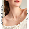 Brass Box Chain Necklace NJEW-TA0001-16-8