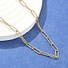 304 Stainless Steel Paperclip Chain Necklace NJEW-M183-04G-1