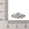 201 Stainless Steel Connector Charms STAS-S146-03P-3