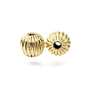 Brass Corrugated Beads KK-V011-01B-G-1