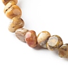 Natural Moss Agate Chip Beads Bracelet for Girl Women BJEW-JB06748-07-5