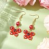 Glass Dangle Earrings EJEW-MZ00259-4