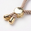 Nylon Twisted Cord Bracelet Making MAK-K007-04G-3