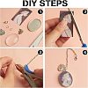 SUPERFINDINGS DIY Oval Photo Pendant Necklace Making Kit DIY-FH0004-62-4