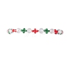 Christmas Handmade Glass Seed & Glass Braided Bead Bracelet BJEW-MZ00249-03-5