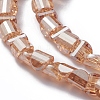 Electroplate Glass Beads Strands EGLA-L023B-PL04-2