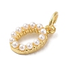 Rack Plating Brass with ABS Plastic Imitation Pearl Charms KK-B092-30O-G-2