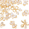 16Pcs 8 Styles Brass Micro Pave Cubic Zirconia Pendants KK-TA0002-49-3
