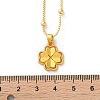 Brass Clover Pendant Box Chain Necklaces NJEW-P324-02G-3