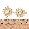 Brass Micro Pave Clear Cubic Zirconia Connector Charms CU-CBA4579-05G-D-2