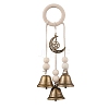 Iron Witch Bells for Door Knob Protection HJEW-JM02251-1