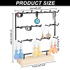 3-Tier 15-Hook Iron Earring Display Card Stands EDIS-WH0016-053A-2