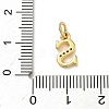 Brass Micro Pave Cubic Zirconia Charms KK-I382-03G-S-3