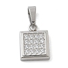 Ion Plating(IP) 304 Stainless Steel Micro Pave Cubic Zirconia Pendants STAS-Z107-02P-06-1