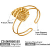 Ocean 316 Surgical Stainless Steel Hollow Sea Animals Open Cuff Bangles for Women WG19BCF-01-1