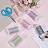 6 Rolls 6 Colors 6-Ply Metallic Polyester Embroidery Floss EMBR-CY0001-03-4