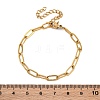Ion Plating(IP) 304 Stainless Steel Paperclip Chain Bracelets for Women X-BJEW-C046-02G-3