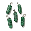 Synthetic Malachite Pendants G-Z067-07P-02-2