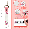 PU Leather & Cotton Name Marker Keychain AJEW-WH0514-013-2