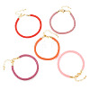 10Pcs 5 Colors 4.5MM Round Nylon Milan Cord Bracelet Making BJEW-TA0001-24D-2
