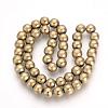 Electroplate Non-magnetic Synthetic Hematite Beads Strands G-Q945-8mm-07-2