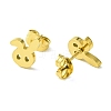 Cute Little Animal Theme 304 Stainless Steel Stud Earrings EJEW-B041-04B-G-2