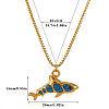 Ocean 304 Stainless Steel Enamel Pendant Necklaces WG71C62-02-1