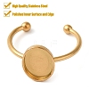 Ion Plating(IP) 304 Stainless Steel Open Cuff Ring Components STAS-I306-06A-G-2