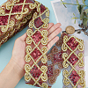 Ethnic Style Embroidery Polycotton Ribbons OCOR-WH0066-34E-3