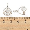 Rack Plating Brass Pendants Cabochon Settings KK-A217-03P-3