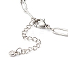 304 Stainless Steel Paperclip Chains Bracelet BJEW-JB06524-02-5