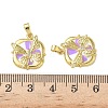 Brass Micro Pave Cubic Zirconia Pendants KK-I371-34G-01-3