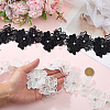 2Pcs 2 Colors Double Layer Polyester Flower Lace Trim Ribbon OCOR-CY0002-74-3
