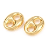 Brass Oval Links Connector Charms KK-H292-47G-02-2