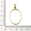 304 Stainless Steel Open Back Bezel Pendants STAS-Z091-05G-06-3