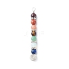 7 Chakra Mixed Gemstone Copper Wire Wrapped Big Pendants PALLOY-JF01899-02-2