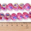 Electroplate Transparent Glass Beads Strands EGLA-B012-AB07-4