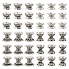 60Pcs 4 Styles Tibetan Style Alloy Bead Caps FIND-TA0002-98-3