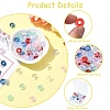 100Pcs 10 Colors Transparent Glass European Beads GLAA-YW0003-91-3
