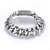 304 Stainless Steel Curb Chains Bracelets BJEW-E346-18P-1