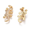 Brass Micro Pave Clear Cubic Zirconia Pendants X-ZIRC-O036-46G-2