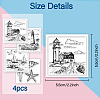 4Pcs 4 Styles PVC Stamp DIY-WH0487-0011-6